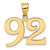 Image of 14K Yellow Gold Polished Number 92 Pendant Image of 14K Yellow Gold Polished Number 92 Pendant