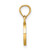 Image of 14K Yellow Gold Polished O Block Initial Pendant