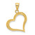 Image of 14K Yellow Gold Polished Open Heart Pendant