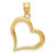 Image of 14K Yellow Gold Polished Open Heart Pendant