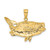 Image of 14K Yellow Gold Polished Open-Backed Bass Fish Pendant C2574
