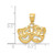 Image of 14K Yellow Gold Polished Open-Backed Comedy/Tragedy Pendant