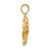 Image of 14K Yellow Gold Polished Open-Backed Football Pendant