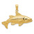 Image of 14K Yellow Gold Polished Open-Backed Redfish Pendant