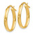 Image of 22mm 14K Yellow Gold Polished Oval Hoop Earrings LE1047