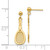Image of 26mm 14K Yellow Gold Polished Racquet Dangle Post Earrings