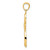Image of 14K Yellow Gold Polished Ribbon Cross Pendant