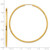 Image of 52mm 14K Yellow Gold Polished Round Endless 2mm Hoop Earrings H986