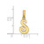 Image of 14K Yellow Gold Polished S Script Initial Pendant