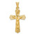 Image of 14K Yellow Gold Polished Satin & Shiny-Cut Crucifix Pendant K5557