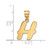Image of 14K Yellow Gold Polished Script Letter H Initial Pendant