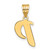 Image of 14K Yellow Gold Polished Script Letter P Initial Pendant