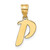 Image of 14K Yellow Gold Polished Script Letter P Initial Pendant