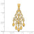 Image of 14K Yellow Gold Polished Shiny-Cut Chandelier Pendant