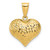 Image of 14K Yellow Gold Polished Shiny-Cut Puffed Heart Pendant