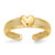 Image of 14K Yellow Gold Polished Single Heart Toe Ring