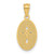 Image of 14K Yellow Gold Polished Small Cross Medal Pendant