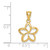 Image of 14K Yellow Gold Polished Small Cut-Out Plumeria Flower Pendant
