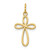 Image of 14K Yellow Gold Polished Small Ribbon Cross Pendant XR1451