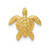 Image of 14K Yellow Gold Polished Small Sea Turtle Slide Pendant