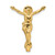 Image of 14K Yellow Gold Polished Solid Risen Christ Chain Slide Pendant XR1897