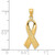 Image of 14K Yellow Gold Polished Survivor Ribbon Pendant