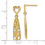 Image of 14K Yellow Gold Polished Teardrop Heart Dangle Post Earrings
