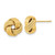 Image of 10.5mm 14K Yellow Gold Polished Textured Triple Love Knot Stud Post Earrings TL1061