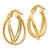 Image of 21mm 14K Yellow Gold Polished Twist Hoop Earrings