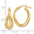Image of 21mm 14K Yellow Gold Polished Twist Hoop Earrings