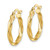 Image of 20.5mm 14K Yellow Gold Polished Twisted 2.5mm Hoop Earrings TF1606