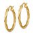Image of 26.5mm 14K Yellow Gold Polished Twisted 2.5mm Hoop Earrings TF1607