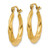 Image of 13mm 14K Yellow Gold Polished Twisted Hollow Hoop Earrings S1262