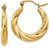 Image of 13mm 14K Yellow Gold Polished Twisted Hollow Hoop Earrings S1262