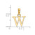Image of 14K Yellow Gold Polished W Block Initial Pendant Image of 14K Yellow Gold Polished W Block Initial Pendant