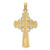 Image of 14K Yellow Gold Polished w/ Beaded Edge & Grid Accent Cross Pendant