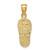 Image of 14K Yellow Gold Polished w/ Lab-Created Opal Flip Flop Pendant
