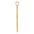 Image of 14K Yellow Gold Polished Wood Texture Solid Cross Pendant XR1882