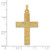 Image of 14K Yellow Gold Polished Wood Texture Solid Cross Pendant XR1882