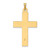 Image of 14K Yellow Gold Polished Wood Texture Solid Cross Pendant XR1882