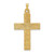 Image of 14K Yellow Gold Polished Wood Texture Solid Cross Pendant XR1882