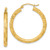 Image of 32.39mm 14K Yellow Gold Polished, Satin & Shiny-Cut Hoop Earrings TF1012