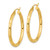 Image of 37.22mm 14K Yellow Gold Polished, Satin & Shiny-Cut Hoop Earrings TF1013