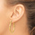Image of 37.22mm 14K Yellow Gold Polished, Satin & Shiny-Cut Hoop Earrings TF1013