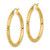 Image of 36.79mm 14K Yellow Gold Polished, Satin & Shiny-Cut Hoop Earrings TF1041