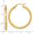 Image of 36.79mm 14K Yellow Gold Polished, Satin & Shiny-Cut Hoop Earrings TF1041