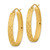Image of 28.91mm 14K Yellow Gold Polished, Satin & Shiny-Cut Hoop Earrings TF1086