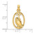 Image of 14K Yellow Gold Praying Hands & Cross In Oval Pendant