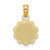 Image of 14K Yellow Gold Praying Hands & Cross On Scalloped Round Disk Pendant