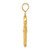 Image of 14K Yellow Gold Puff Round Top Key Pendant